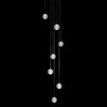 Подвесной светильник Loft It Rain 10112/7 (220V, хрусталь, на проводе, шарики)