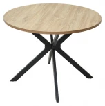 Стол ВЕГА D100 Дуб Канзас/ черный каркас