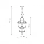 Уличный светильник подвесной Elektrostandard Diadema черное золото GLYF-8046H