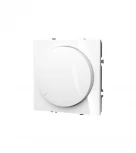 Диммер поворотно-нажимной 600 Вт (белый глянцевый) Voltum S70 VLS070301