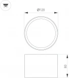 Накладной точечный светильник SP-BISCOTTO-R120-12W Warm3300-MIX (WH, 80 deg, 230V) (Arlight, IP54 Металл) 054913 (LED)