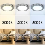 Потолочный светильник круглый светодиодный с пультом регулировкой цветовой температуры и яркости ЭРА SPB-6-70-RC Savern В (220V, круглые)