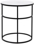 Журнальный столик Френсис Белый мрамор, стекло/ черный M-city