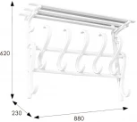Вешалка настенная В 7Н белый от фабрики Mebelik