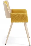 Обеденный стул La Forma (ex Julia Grup) Angie (Желтый,Горчичный/ Фанера,Сталь,Пена)