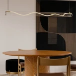 Подвесной светильник Lightera Luara LE102L-200G Wi-Fi (LED, 220V, управление смартфоном, голосовое управление, умный дом - Алиса, Tuya Smart, Маруся, Smart Life, Экосистема Сбер, на тросе)