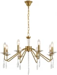 Подвесная люстра Lumion Suana 8319/8 шампань/прозрачный, металл/хрусталь E14 8*40W 220V (на цепи, подсвечник, свеча)