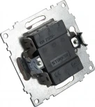 Выключатель двухклавишный (шампань) Stekker Катрин 39592