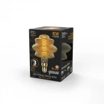 Лампочка светодиодная филаментная прозрачная, желтая колба E27 8 Вт 2400K теплое белое свечение Gauss Vintage Filament Flexible 161802008