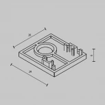 Заглушки для накладного магнитного шинопровода Exility Maytoni Accessories for tracks Exility TRAM034EC-41B