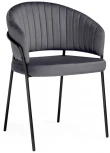 Стул Woodville на металлокаркасе Лео антрацитовый / черный 528456