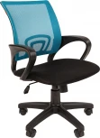 Компьютерное кресло CHAIRMAN 696 black (Пластик,Ткань,Сетка/Голубой)
