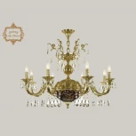 Подвесная люстра с хрустальными подвесками Art Classic 31.29 31.29.8.CK250SP.250GL.G.Sp.Amber.Blue.1A