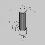 Настенный уличный IP54 LED светильник Maytoni Lit O593WL-L8B3K (220V)