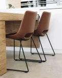 Обеденный стул La Forma (ex Julia Grup) Zahara (Коричневый/ Металл,Пена,Сталь)