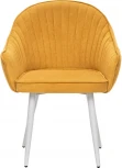 Стул с подлокотниками Вайд, каркас Белый, велюр Горчица 2500000185755 Leset