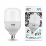 Лампочка светодиодная цилиндр белая колба E27 42 Вт 3600 lm 4000K дневное белое свечение Gauss Elementary 63224