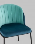 Стул Дабл велюр синий с голубой вставкой Stool Group УТ000035481