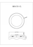 Потолочный светодиодный светильник круглый MyFar Diona MR9170-CL (регулировка яркости, 220V, пульт управления, круглые)