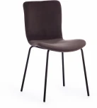 Стул GILLIAN (mod. 0137017-NI) металл/вельвет, 45х52,5х78 см, серо-коричневый S108 (84 Brown)/черный Tetchair 15509