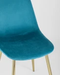 Стул Stool Group Валенсия велюр аквамарин золотые ножки УТ000004431