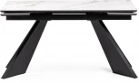 Керамический стол Woodville Ливи 140х80х78 белый мрамор / черный 532400