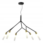 Подвесной светильник Evoluce Kaito SLE1129-403-06 Черный, латунь/Белый G9 6*5W (220V, на тросе)