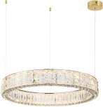 Подвесной светильник Odeon Light Version 5071/100L золото/прозрачный/металл/хрусталь/стекло LED 100W 3700K (220V, на тросе, кольцо)