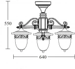 Потолочный светильник уличный Oasis Light KRAKOV 1 L 87270LA/3/02 Gb (220V, фонарь, IP44)
