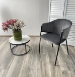 Стул DILL BLUVEL-14 серый, велюр/ черный каркас