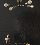 Потолочная люстра на штанге Seven Fires Evlina SF3370/4C-GD-BK
