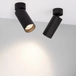 Накладной точечный светильник SP-GABI-SURFACE-FLAP-R60-12W Day4000 (BK, 60 deg, 230V) (Arlight, IP40 Металл) 052349 (LED)