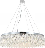 Подвесной светильник (12029/18P Chrome) Indigo Anna V000498 (220V, хрусталь, на тросе, круглые)