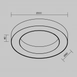 Потолочный светильник круглый светодиодный Maytoni Lua C093CL-24W4K-B (220V, круглые)