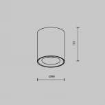 Потолочный светильник Maytoni Spark C094-GU10-B (220V, круглые)