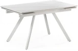 Керамический стол Woodville Габбро 140х80х76 белый мрамор / белый 530829