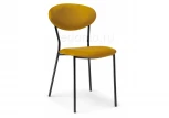 Стул Woodville на металлокаркасе Корсе желтый / черный глянец 494364