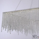 Подвесная люстра светодиодная APL LED Sicilia SH04.86.B.Ni.4000 (220V, хрусталь, на тросе)