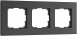 Рамка на 3 поста (черный, стекло soft-touch) Werkel W0033108 (a064574)