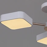 Потолочная люстра на штанге светодиодная Reluce 03360-0.3-05 WH+FGD