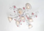 Потолочная люстра Lucia Tucci Fiori Di Rose 109.6.1 (220V, муранское стекло, цветы, ветки, розы)
