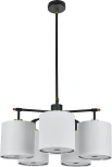 Потолочная люстра на штанге Escada Idea 10186/5PL 5x60Вт E27, металл/ткань, чёрный (220V)