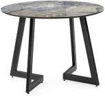 Стеклянный стол Woodville Алингсос 100(140)х100х76 магеллан / черный 532385