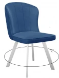 Стул 219 поворотный, B8 BLUE, ножки белые Dikline 00-00062924