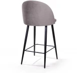 Стул полубарный Top Concept Thomas, бархат светло-серый 26