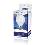 Лампочка светодиодная E14 6W 220V 470 lm 4000K холодный белый свет Voltega Simple 4701