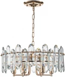 Подвесная люстра Escada Tiara 2111/6S Gold 1х40Вт Е14, металл/стекло, золото (220V, на цепи, круглые)