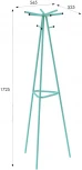 Вешалка напольная Галилео 217 бирюзовый от фабрики Mebelik