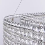 Подвесная люстра светодиодная APL LED Sicilia SH02.93.C.Ni.4000 (220V, хрусталь, на тросе)