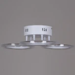 Потолочная люстра светодиодная на штанге с пультом Reluce 09812-3.3-03A WH (ночной режим, 220V, кольцо)